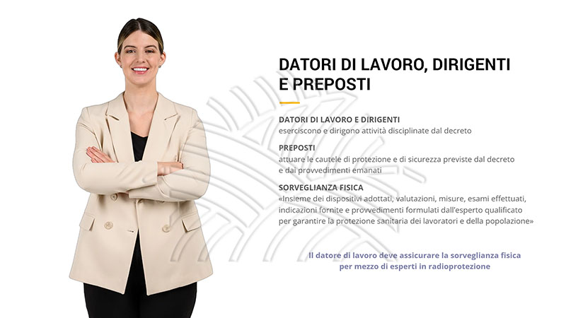 Slide del corso riguardo: datori di lavoro, dirigenti e preposti