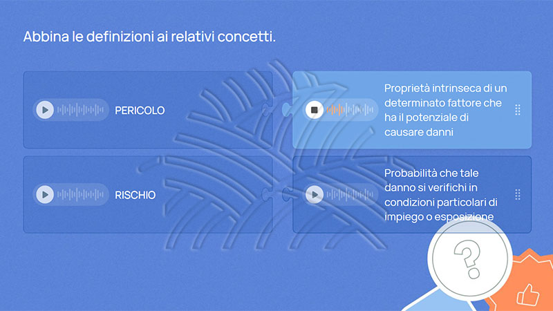 Quiz dentro al corso sulla sicurezza Laser